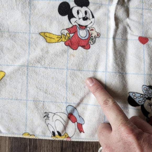 Vintage Disney Characters Baby Receiving Blanket - Picture 3 of 3